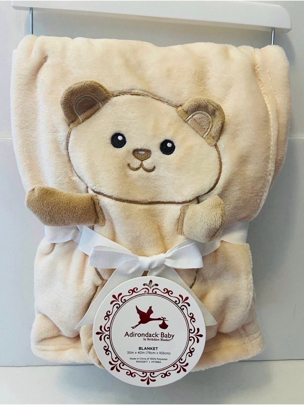 Adirondack Baby by Berkshire Teddy Bear Baby Blanket 3D Dimensional Ears & Paws